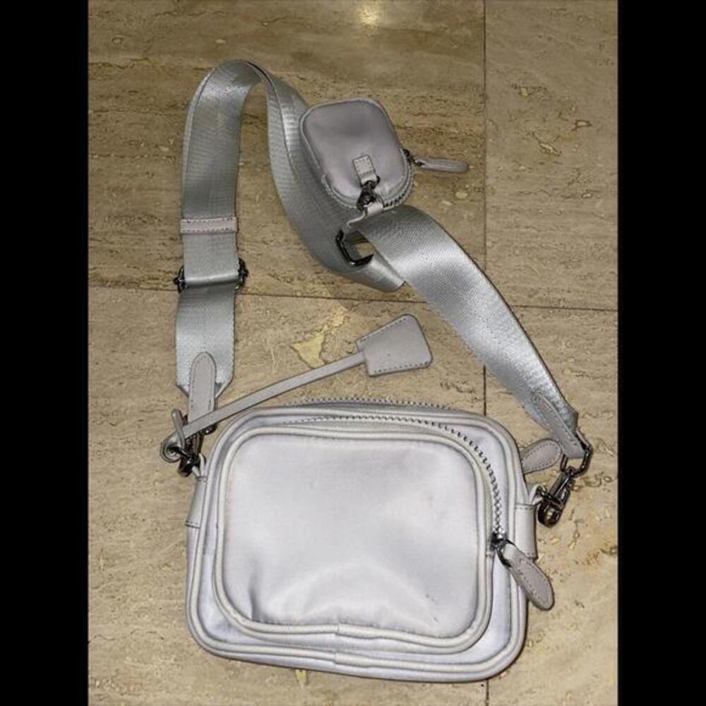 Sol And Selene Beige Crossbody Shoulder  Utility Bag W small Pouch‎